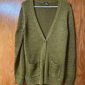 J Crew Bright Gold Cardigan